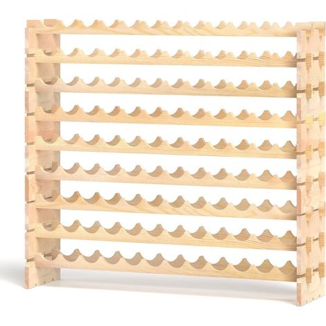 Weinregal aus holz stapelbar fur 108 flaschen