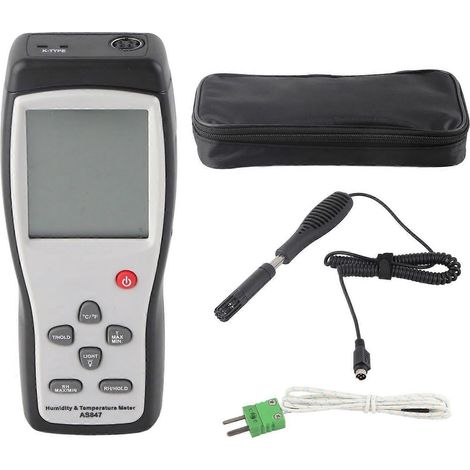 SMART SENSOR AS847 Digitales Thermometer, Hygrometer, Feuchtigkeits- und Temperaturmessgerät