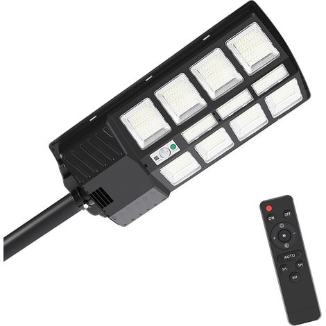 Wolketon 3 PCS luces solares de 400 W con sensor de movimiento y control remoto, 600 lm para exteriores