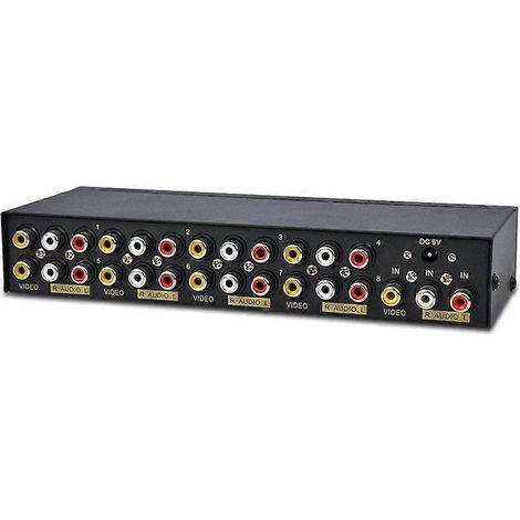 Répartiteur audio/vidéo FJ-108AV (1 entrée, 8 sorties, CVBS) (1/4)