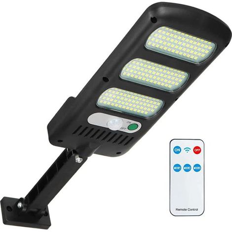 Lampe solaire extérieure à 213 LED avec détecteur de mouvement, étanche, éclairage de sécurité orientable à 180° pour mur extérieur, jardin, rue, porche (1/5)