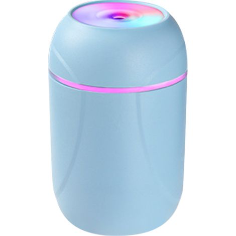 Humidificador miniatura (260 ml) con luz nocturna de colores, difusor portátil de aceites esenciales y ventilador de niebla para coche, hogar, oficina o dormitorio. (1/5)