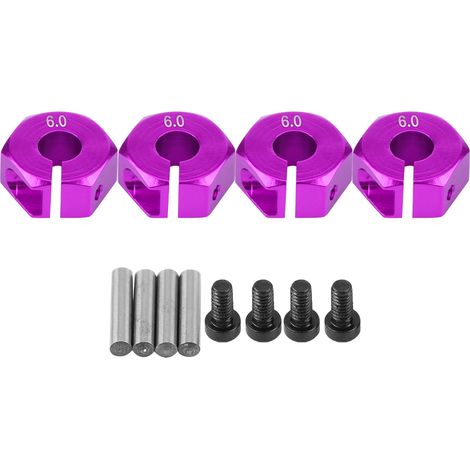 Adaptateur universel 12mm pour moyeu hexagonale de roue, compatible HSP Sakura 1/10 (6mm, violet) (1/5)