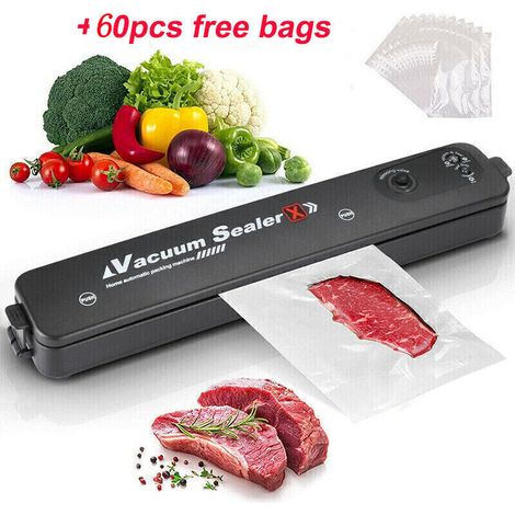 Machine de mise sous vide automatique et manuelle pour aliments secs et humides, avec 60 ou 110 sacs. (1/5)