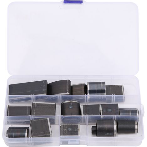 Lot de 39 emporte-pièces à trous creux pour ceinture en cuir, outils de perçage ovales, ronds et carrés, poinçons courts (1/5)
