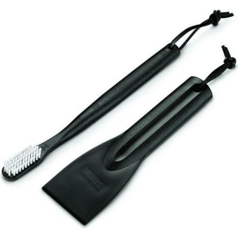 Weber Kit 2 accesorios limpieza barbacoa negro