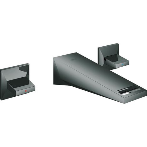 Mitigeur lavabo mural 3 trous Allure Brilliant 20346 FMS 161mm graphite dur
