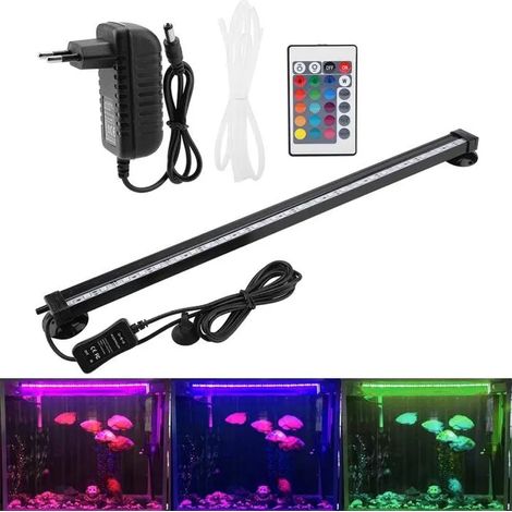 Lumière d'Aquarium LED Poisson Lampe Tube Etanche Aquarium Couleur Lumière Submersible d'Aquariophilie (46cm (1/5)
