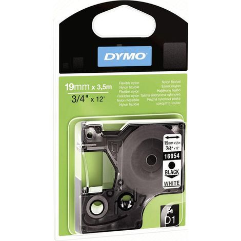Dymo D1 Cinta de Etiquetado Negra 19 mm x 3,5 m (1/4)