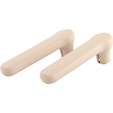 Lot de 2 housses de poignée de porte en silicone brillant - Protection anti-collision (blanc cassé) (1/5)