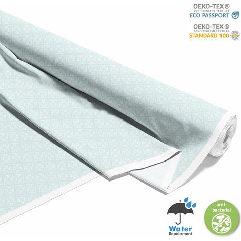 OUTDOOR DEKOSTOFFE OXFORD - Motiv geometrisch blau