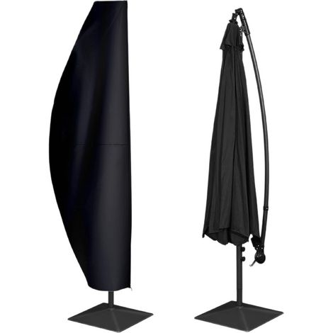 Housse pour parasol déporté résistant à la décoloration, en tissu Oxford robuste pour parasols suspendus (type « banane ») protection idéale pour l'extérieur (balcon, pelouse, terrasse, piscine, jard (1/5)