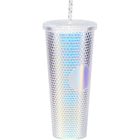 Gobelet à paille en plastique double couche, grande capacité, à motif durian et dégradé de couleurs, très populaire. (1/5)