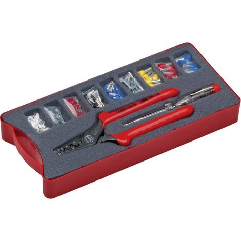 NWS 143-BIS Kit per crimpaggio 152 parti Boccola 0.5 fino a 16 mm² incl. Assortimento di capicorda, Incl. tester di ten