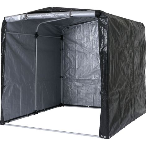 [NON UTILIZZATO] Garage per biciclette HHG-450, garage tagliaerba tenda, alluminio protezione UV impermeabile 201x201x201cm, antracite