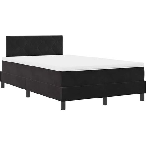 Matelas à ressorts LED avec surmatelas en velours noir, 120 x 200 cm (1/5)