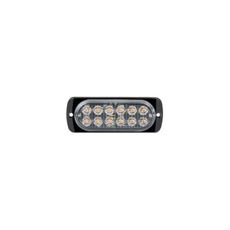 2 bombillas LED estroboscópicas de 12-24 V para coche, luces brillantes de color naranja, luces estroboscópicas intermitentes para remolque, baliza para coche/vehículo utilitario, 11241 mm - Crezuo