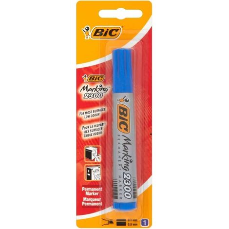 Pennarello blu indelebile Bic