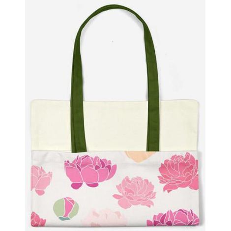 Tote bag sac shopping en coton Bonamaison réutilisable 34x40 cm, anses 30 cm, écologique (1/4)
