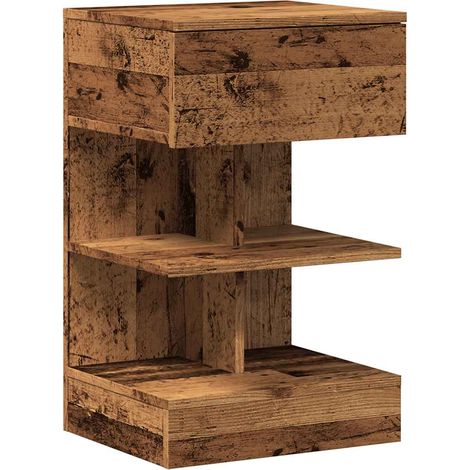 Maison Exclusive - Nachttisch Altholz-Optik 40x35x65 cm Holzwerks