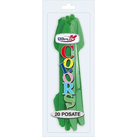 Dopla Coltelli Monouso Verdi Plastica 20 pz