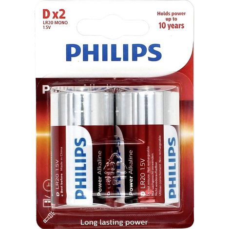 Philips Ultra LR20 Mono (D)-Batterie Alkali-Mangan  1.5 V 2 St.