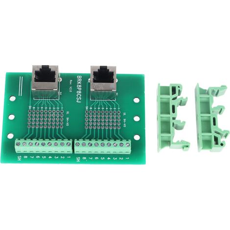 Carte De Dérivation Ethernet - RJ45 M2 - Montage Sur Rail DIN - Pour Réseaux Domestiques Et Professionnels - 1 Pièce (1/5)