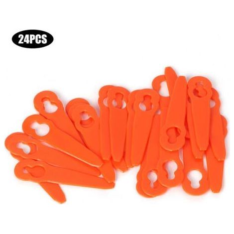 24 Pièces de Lames de Coupe pour Tondeuse à Gazon Orange Accessoires de Remplacement- (1/5)