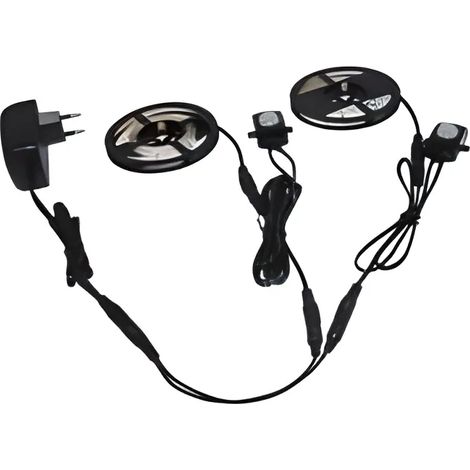 Lotto di 2 sistemi di illuminazione di sicurezza led per parte inferiore del letto o mobili con sensore di movimento (1/2)