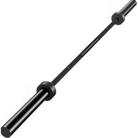 Olympische Langhantel 180 cm aus schwarzem Stahl, 200 kg, gerändelter Griff – MEUBLIV (1/5)