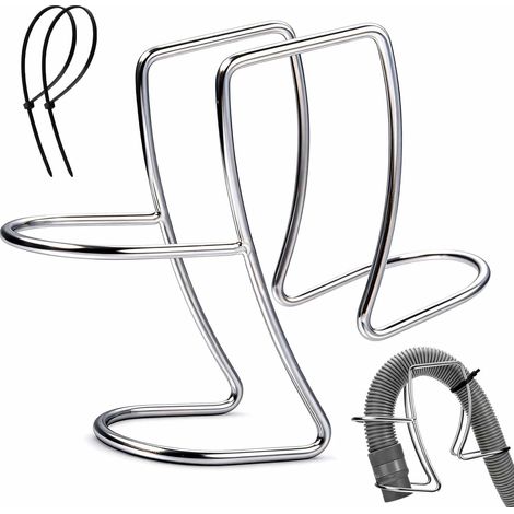Support Universel pour Tuyau de Vidange Lave-Linge avec 2 Attaches - Pince Réglable Acier Inox 304 pour Évier ou Bac - Crochet de Fixation pour Tous Tuyaux (1/5)
