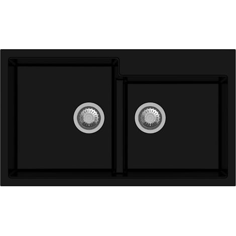Lavello 2 vasche nero TIPTOE N200 (1/2)