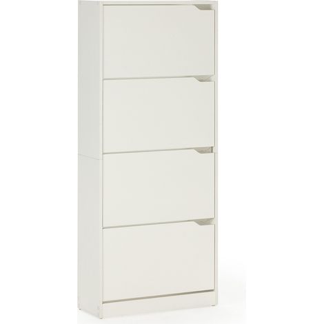 Mueble Zapatero Ángel 4 Puertas Color Blanco, para 24 Pares (1/5)