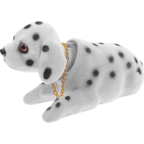 Figurine de chien à tête oscillante pour tableau de bord de voiture, ornement amusant avec adhésif pour pare-brise, cadeau original pour les amoureux des animaux (1/5)