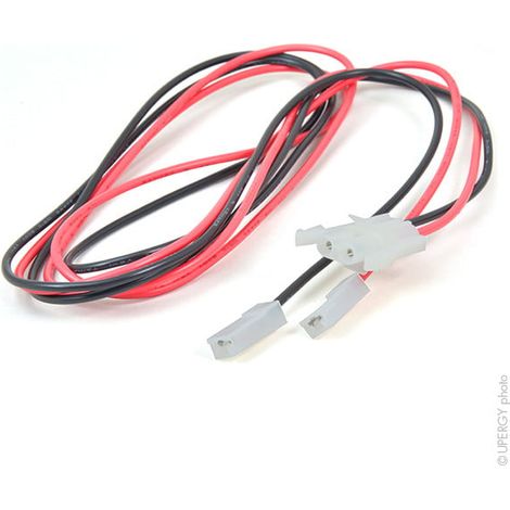 NX - Faston 4.8mm femelle + fils+ connecteur AMP (lot de fils rouge + noir)