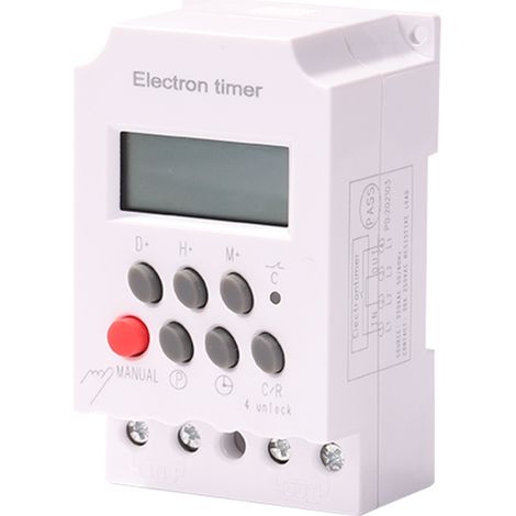 Minuterie numérique numérique 220V, micro-ordinateur, programmateur hebdomadaire, minuterie électronique (1/5)
