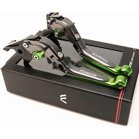 Pièces détachées MOWOK pour moto Kawasaki ZX6R (années 19-2020) : freins modifiés, klaxon, guidon, guidon d'embrayage (vert titane). (1/5)
