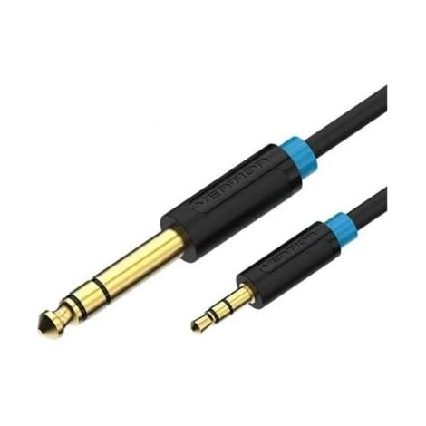 Cable Estéreo Vention BABBG/ Jack 6.5 Macho - Jack 3.5 Macho/ 1.5m/ Negro