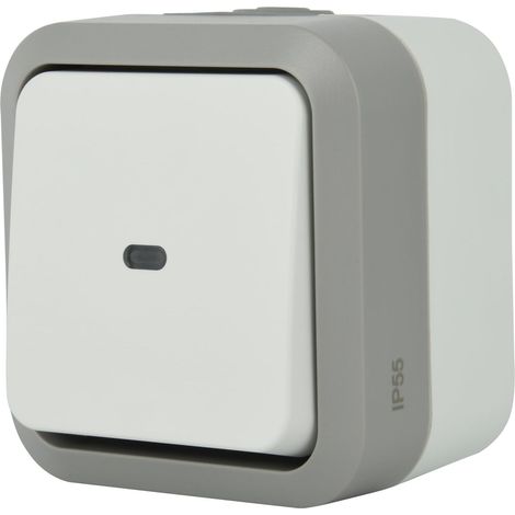 Interrupteur poussoir avec voyant Outdoor IP55 (1/3)