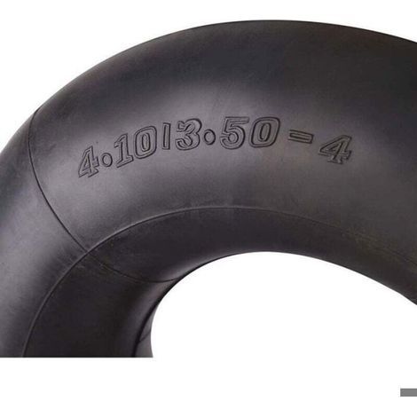 Chambre A Air - 4.10/3.50-4 - Valve TR87 Incurvée - Pour Brouettes Tondeuses Poussettes - Lot De 2 (1/4)