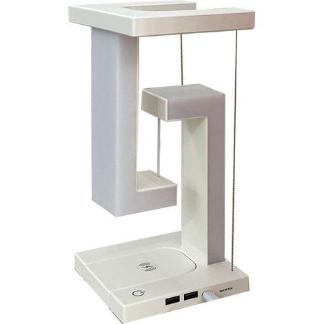 Lámpara de noche magnética levitante con cargador de teléfono incorporado, lámpara de mesa LED con 3 niveles de intensidad ajustables mediante un simple toque, ideal para la oficina y el hogar.