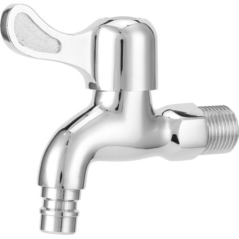 Robinet mural simple pour machine à laver, filetage mâle G1/2, robinet d'eau froide pour serpillière, bassine ou lavabo. (1/5)