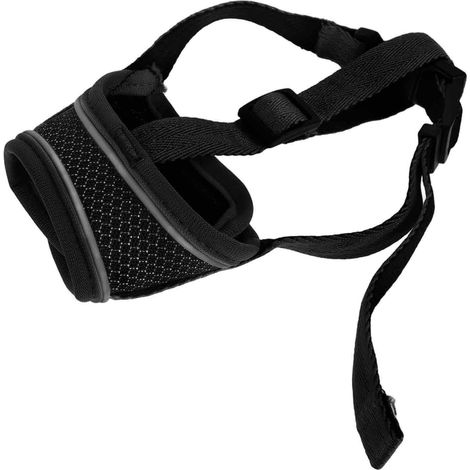 Museau Pour Chien - Régulable - Anti-Morsure Anti-Aboiement - Pour Dressage Quotidien - Taille M - Noir (1/5)