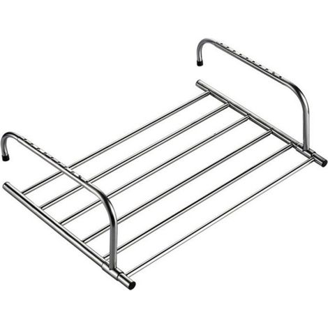 Étendoir à linge pliable - Multifonctionnel pour derrière les portes, les escaliers ou les balcons - Barre de séchage télescopique (1/5)