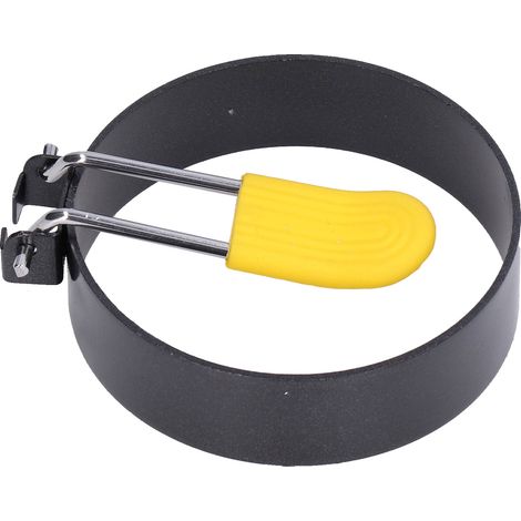 5 pièces Anneaux à Œufs Ronds en Acier Inoxydable Antiadhésif, Moule de Cuisson avec Poignée Pliable et Pinceau en Silicone