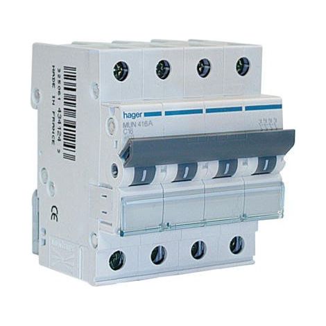 HAGER MUN410A  Interruttore 4P 10A curva-C 6kA (1/2)