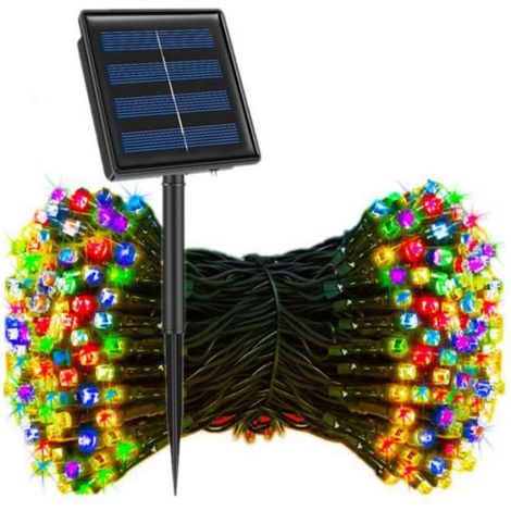 Guirlande Lumineuse Solaire - Luminaire Décoratif Imperméable d'Extérieur - 220 LED - 8 Modes (1/4)