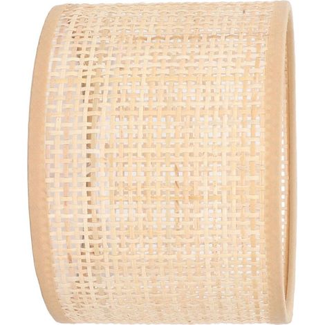 Vintage-Rattan-Lampenschirm 16x12 cm – Handgewebt – E27/E14-Fassung – Für Tischlampen und Kronleuchter (1/5)
