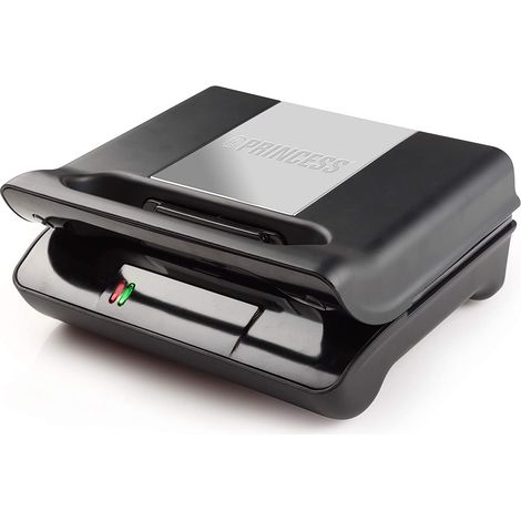 Princess 01.117002.01.001 Elettrico Griglia a contatto Spia luminosa, Rivestimento antiaderente Nero (1/5)