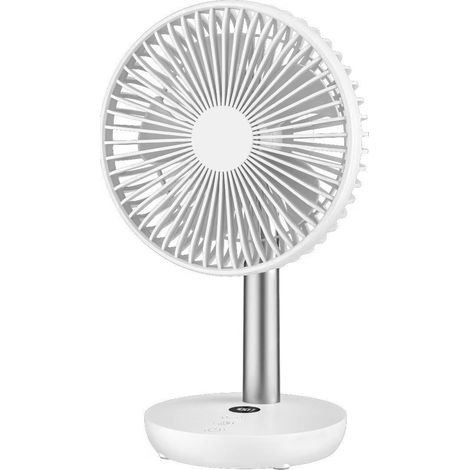 JSSEVN - Ventiladores de escritorio USB, ventiladores portátiles ultrasilenciosos recargables, ventiladores USB eléctricos silenciosos creativos, mini ventilador de escritorio (blanco)
